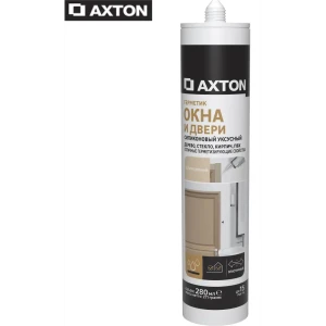 Герметик уксусный для окон и дверей Axton бесцветный 280 мл