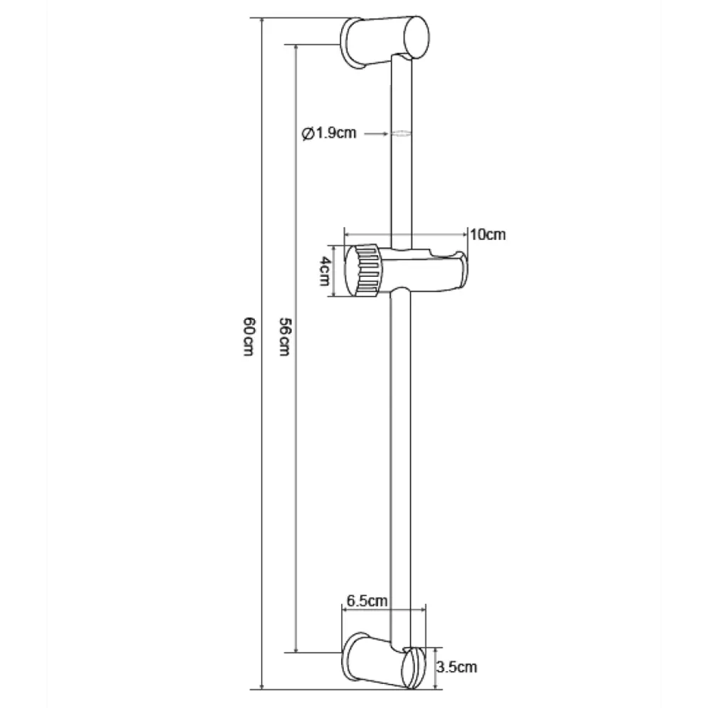 Душевая штанга Voda VS60 60 см STLM-2185602 - Вид №1