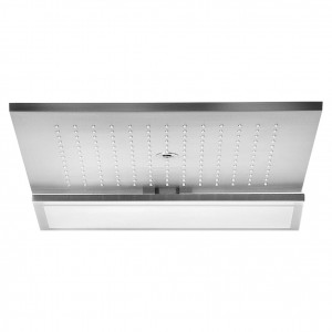 L032B+L002A  Многофункциональный верхний душпрямоугольный 421 x 651,5 мм настенный Функции: 168 форсунок с противоизвестковой обработкой, 300 x 300 мм Водопад (ширина 35 см) Туман, 1 форсунка с противоизвестковой обработкой и антикапельными клапанами Свет