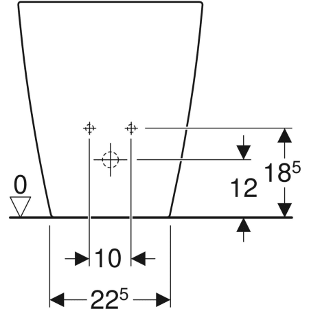 500.841.00.1 Напольное биде Geberit Smyle Square, приставное, закрытая форма Geberit  - Вид №3