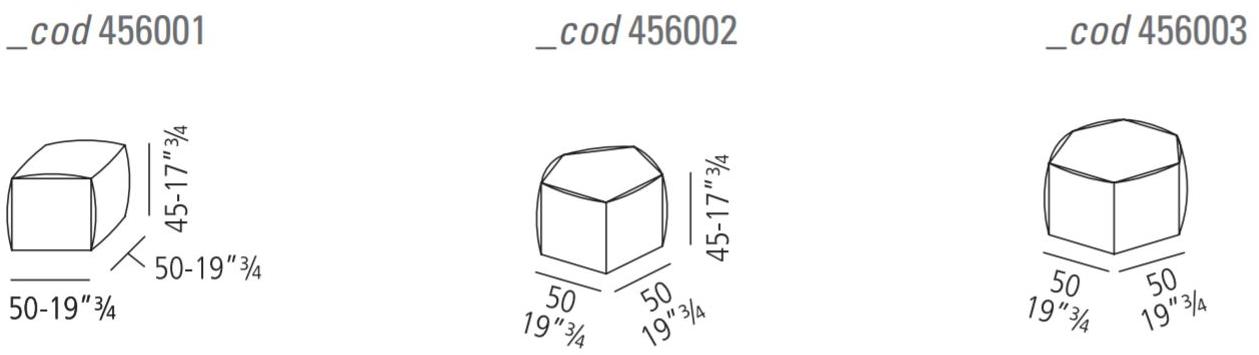 Vibieffe Пуф со съемным чехлом из кожи или ткани sun-id-1417546 - Вид №7