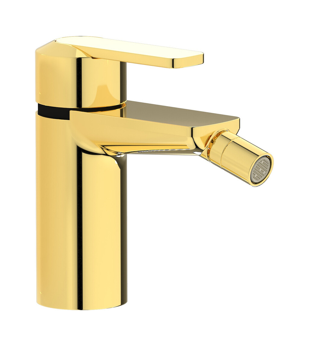 Смеситель для биде на 1 отверстие в комплекте с донным клапаном. WE ARE IB c6220oo Gold C-67