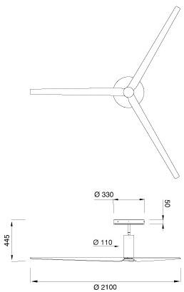 Ceadesign Потолочный вентилятор Ariachiara Arc 02 - Вид №2