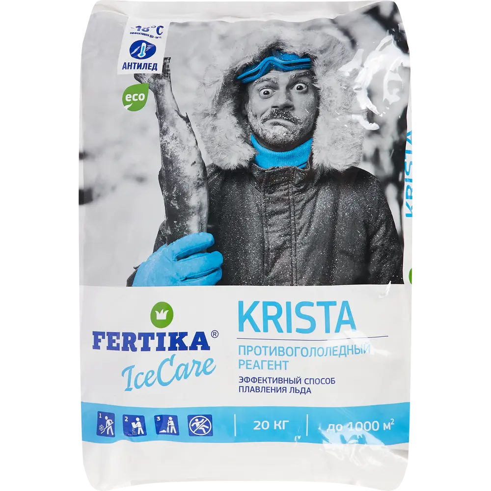 FERTIKA ICE CARE — противогололедный реагент 20 кг для эффективной зимней обработки 85394840 STLM-0062573 - Вид №4