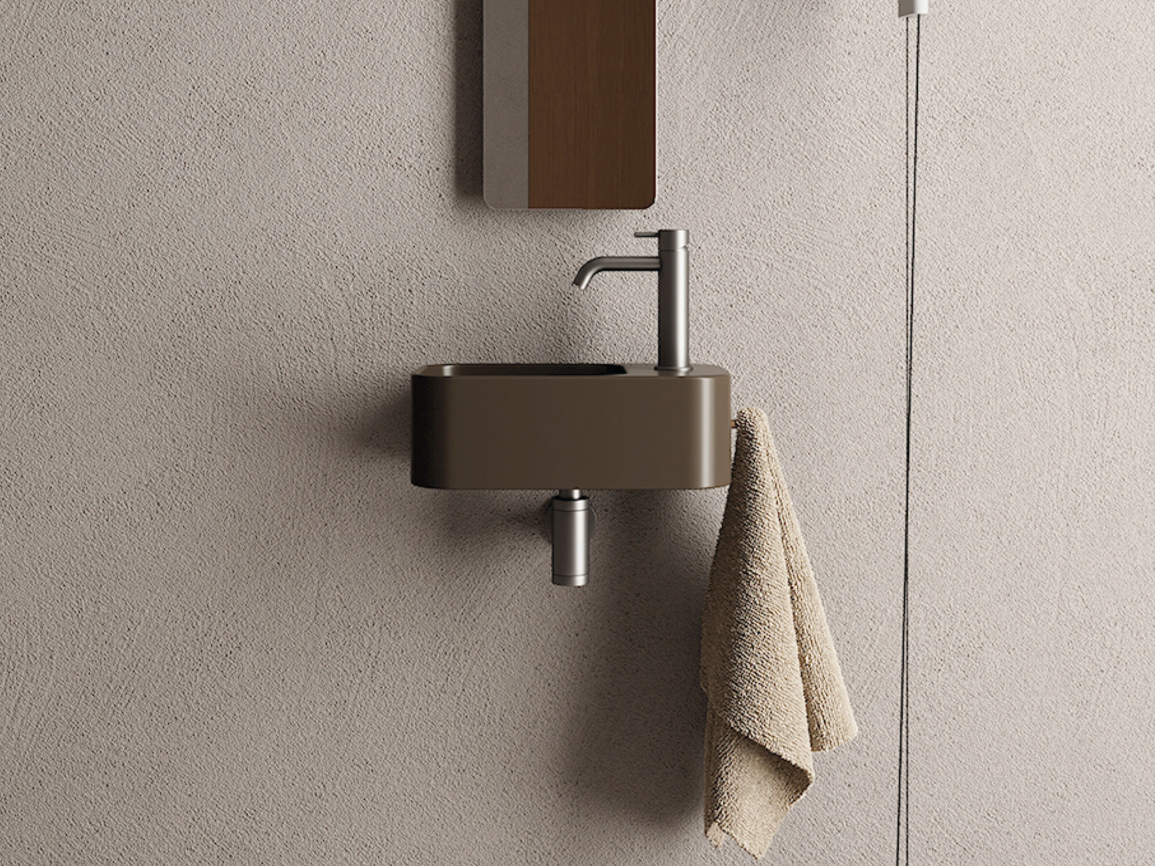 Керамическая прямоугольная подвесная ручная мойка Nic Nanoo ARCH-00081631