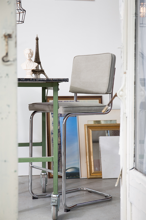 Стул барный Ridge Kink Vintage синий Zuiver 1500031 - Вид №1