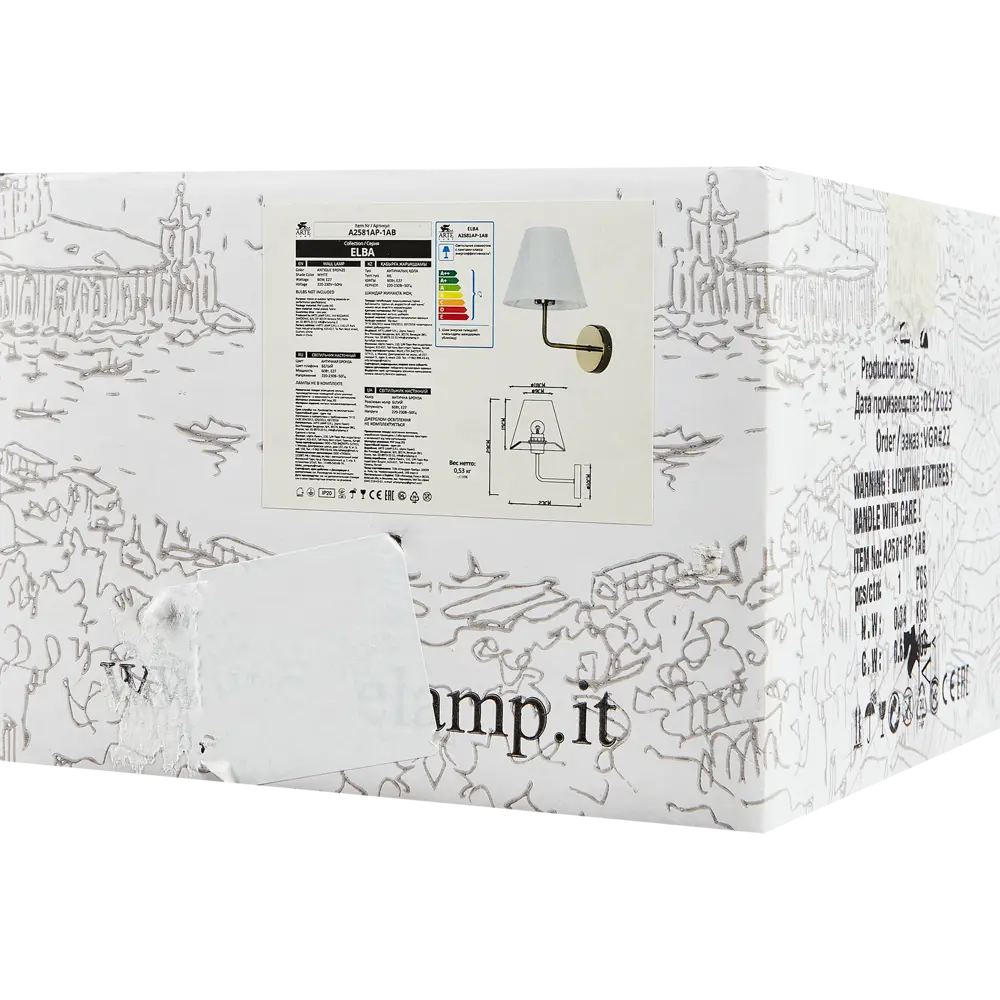 Бра Arte lamp Elba E27 1x60 бронза STLM-2145340 - Вид №5