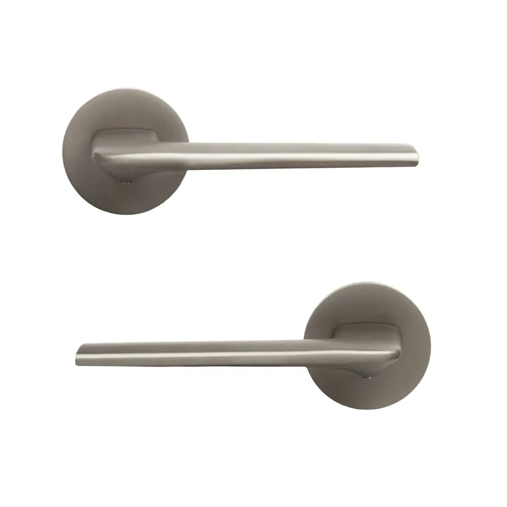 Дверная ручка на розетке KREAFORTA Ункель без запирания цвет никель STLM-2126131 - Вид №1