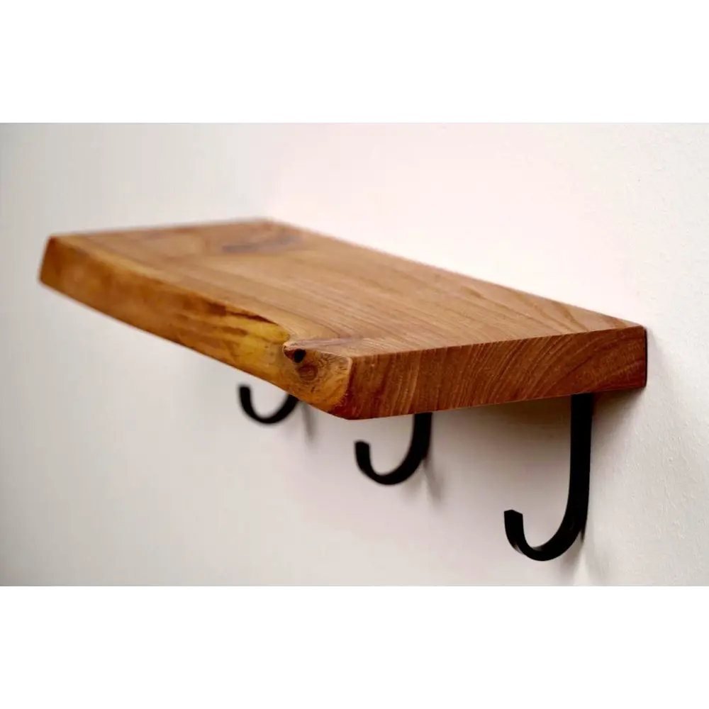 Полка прямая массив карагача 60 см с крючками Santreyd Куарагача STLM-2139168 - Вид №5