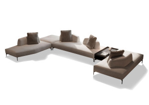 Секционный диван из кожи или ткани