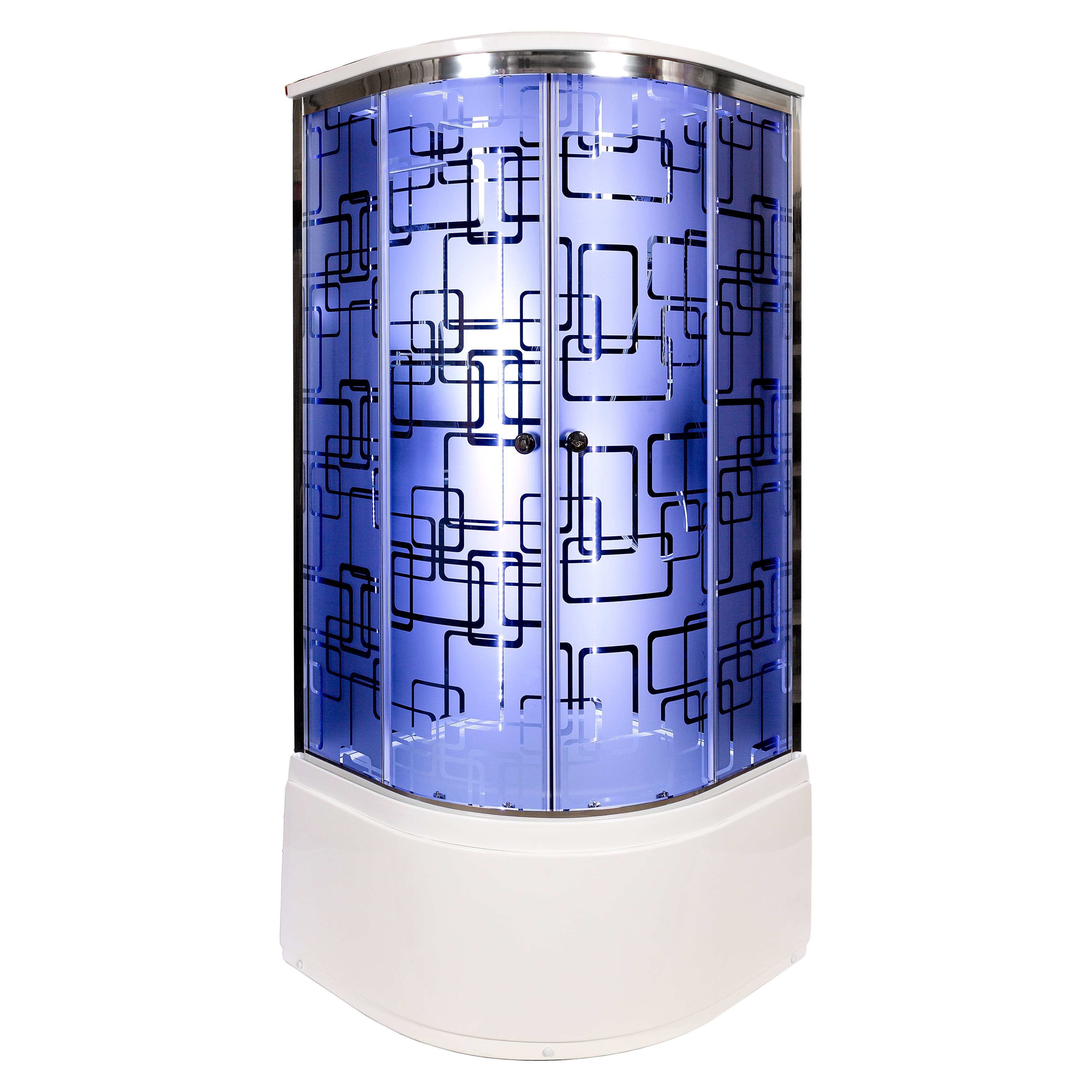 D09 Душевая кабина DETO Серия D BМ4590 LED BLACK - Вид №17