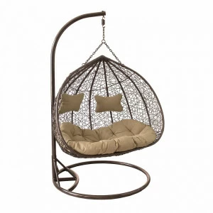 Подвесное кресло коричневое Leset Twins IMPEX  00-3885764 Бежевый;коричневый