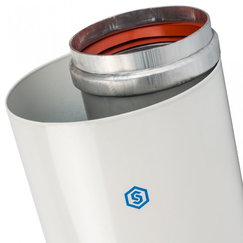 Труба дымохода STOUT коаксиальная 60/100  1 м с комплектом уплотнений SCA6010001000 - Вид №2