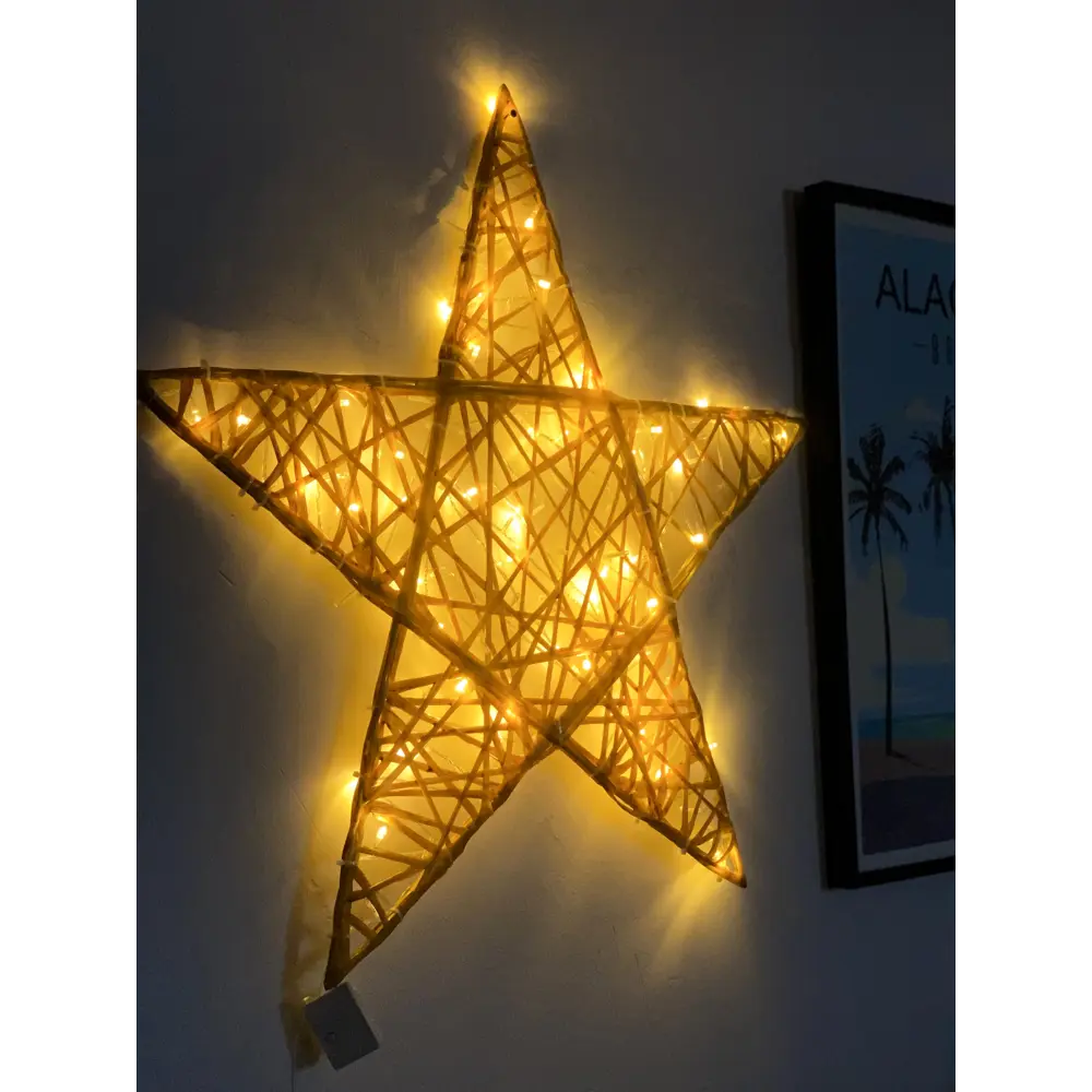 Электрическая светящиеся фигура Звезда 300 LED 200x200x5 см теплый белый свет 86164030 STLM-2027039 AJURIO 