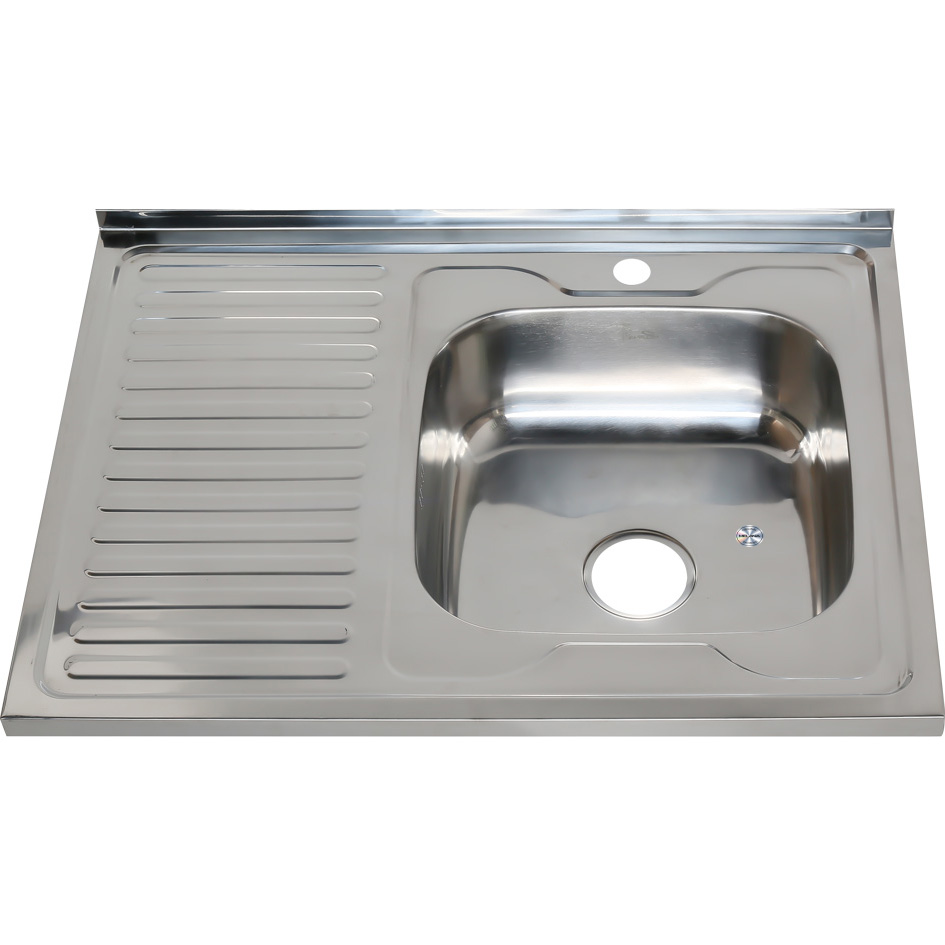 Мойка 8060 R MELANA 0,8/180 накладная прямоугольная с сифоном (007/2 R *10) 007/2 R (*10) - Вид №1