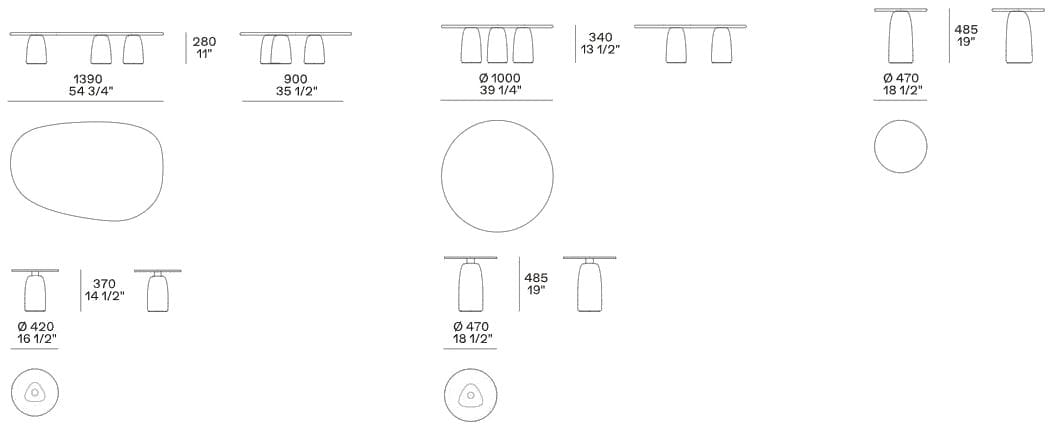Круглый садовый столик Poliform Strata ARCH-00063266 - Вид №5