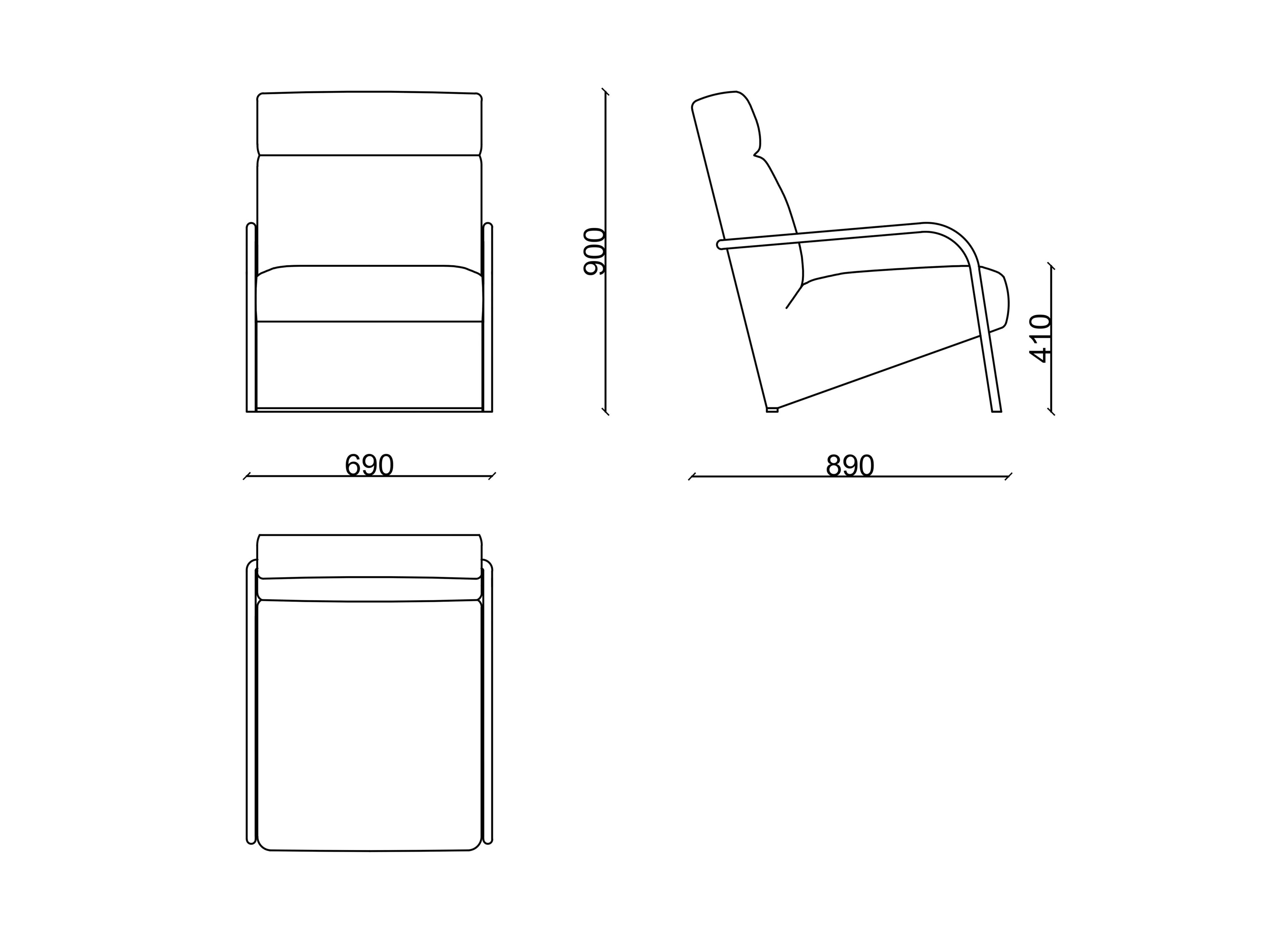 Кресло с подлокотниками RIVATELIER CRICKET ARCH-00007887 - Вид №2