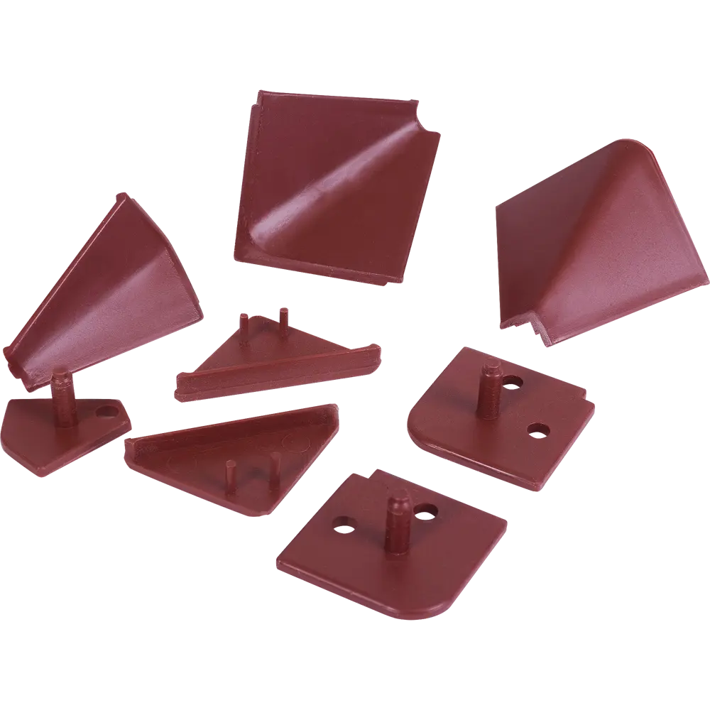 Заглушки к плинтусу ПВХ цвет коричневый 6 шт Santreyd STLM-2211251