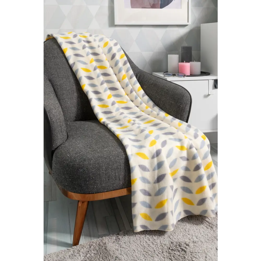 Плед «Scandi», 130х170 см, флис, цвет жёлтый Santreyd STLM-2114424 - Вид №3