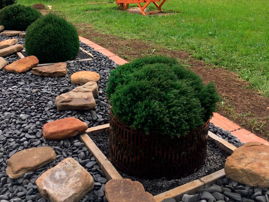 Защитно-декоративное ограждение, цвет коричневый 4 шт ГеоПластБорд GPBST-186 - Вид №4