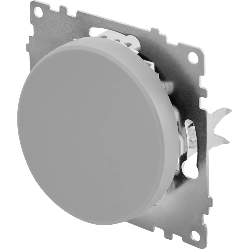 Выключатель встраиваемый Onekeyelectro 1 клавиша с самовозвратом цвет серый Florence STLM-2095752 - Вид №1