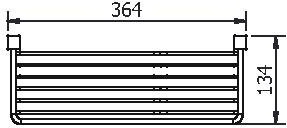 10560A Душевая полка подвесная цвет хром LANGBERGER Accessories - Вид №2