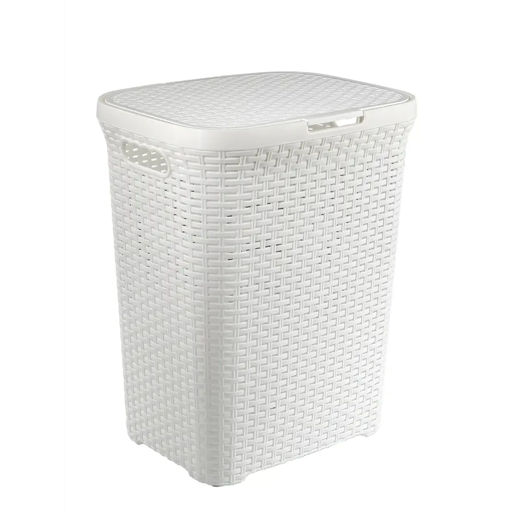86799451 Корзина для белья Виолет 60 л ротанг цвет белый STLM-0990909 