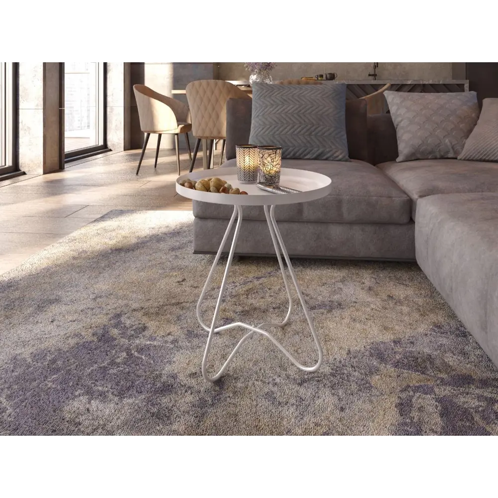 Столик кофейный Sheffilton круг 45x40 см цвет белый STLM-2091586 - Вид №5