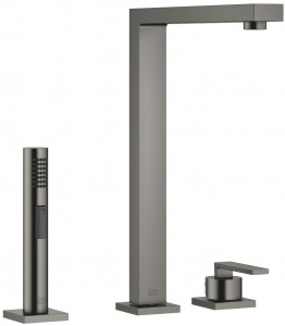 32800680-99_1_27722970-99_1 Смеситель на два отверстия с отдельными розетками с душевым гарнитуром для ополаскивания - dark platinum matt Dornbracht Lot