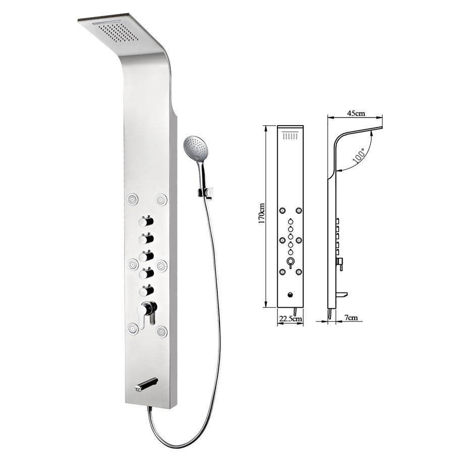 Душевая панель Alvaro Banos Valencia V2 EI Cano Cromo с изливом Santreyd  - Вид №1