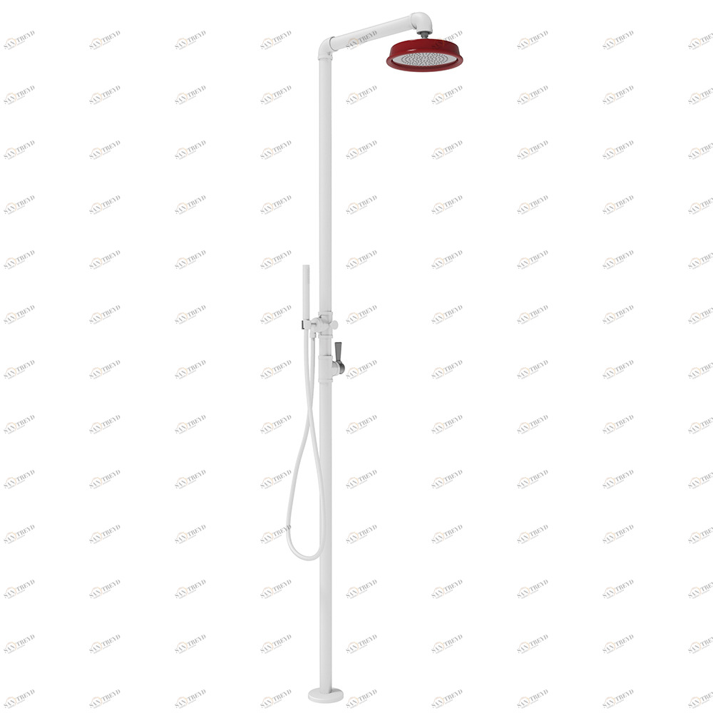 Graffio Напольная душевая стойка, душевая головка CIRANÒ Ø 250 мм, душ из АБС-пластика, гибкий RAGNO или SILVER 175 см. TU100 