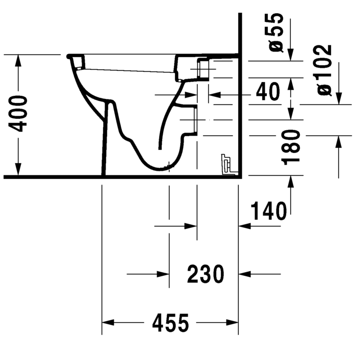 2139090000 Приставной унитаз напольный Белый Duravit Darling New Германия - Вид №2
