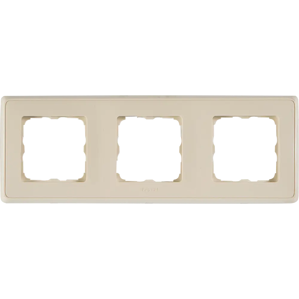 Рамка для розеток и выключателей Legrand Cariva 3 поста, цвет слоновая кость STLM-2175564