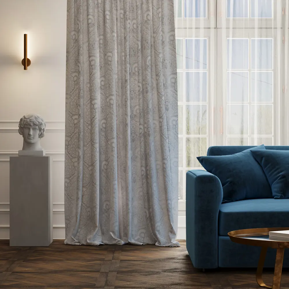 Штора на ленте Inspire Berri 160x280 см цвет серый 83562119 STLM-2095113 