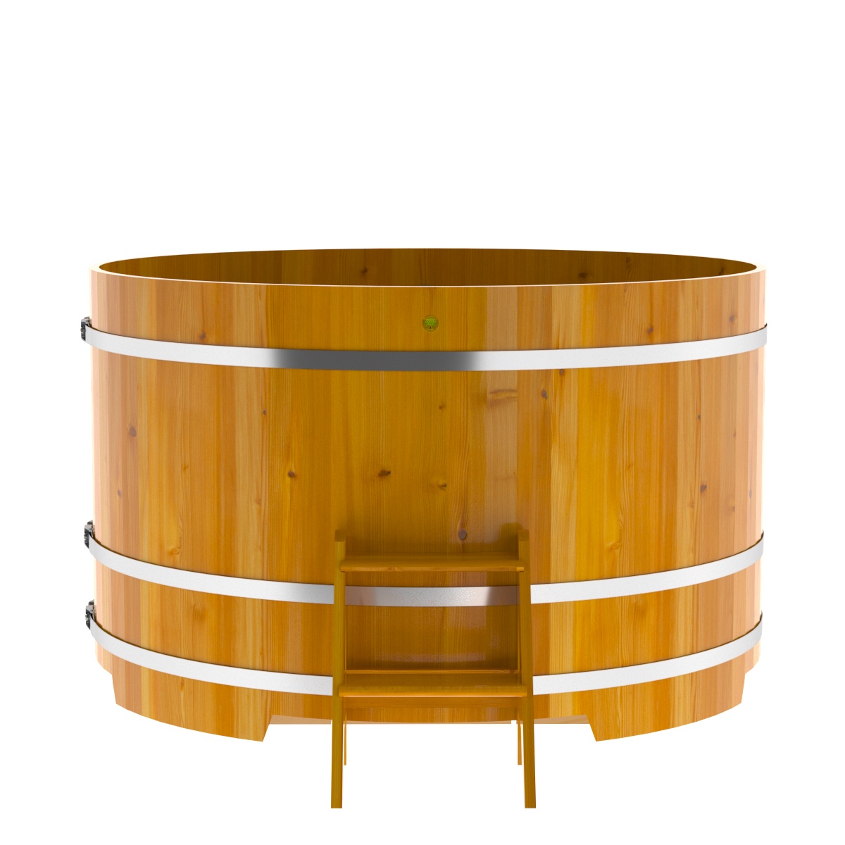 2239 Купель круглая из лиственницы Рустик d=1,80х1,1 натуральная Alyarus  - Вид №4