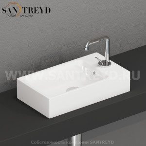 353701 Накладная раковина на столешницу  прямоугольная Kerasan Cento