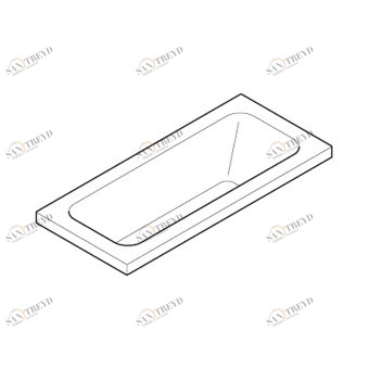 1KEA8BI0CR Встраиваемая ванна  Kos by Zucchetti Kaos