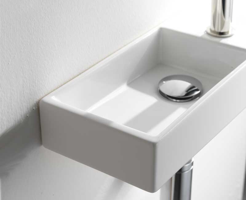 L319T0R1V3.100 Подвесная раковина прямоугольная A. e T. Italia ACQUAFREDDA Белый глянцевый AeT ITALIA - Вид №2