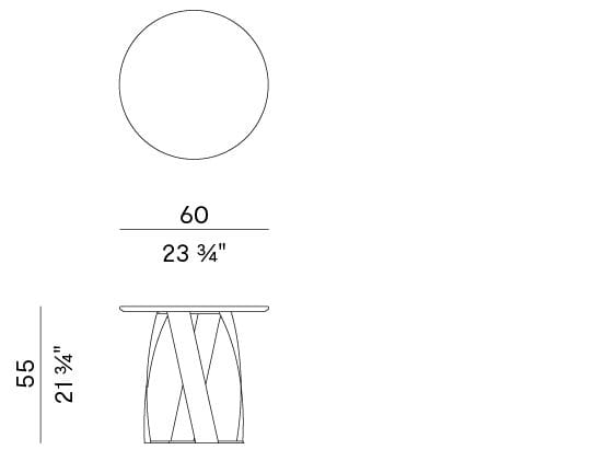 Круглый журнальный столик с мраморной столешницей Potocco Bon Bon ARCH-00054343 - Вид №3