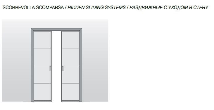 Раздвижные раздвижные двери из матового стекла Longhi Aluminiun Chic-Doors ARCH-00064044 - Вид №5