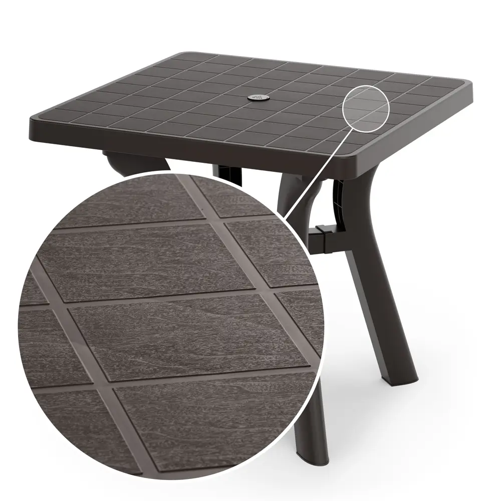 Стол садовый Атлант 80x77x80 см пластик мокко Santreyd STLM-2047480 - Вид №2