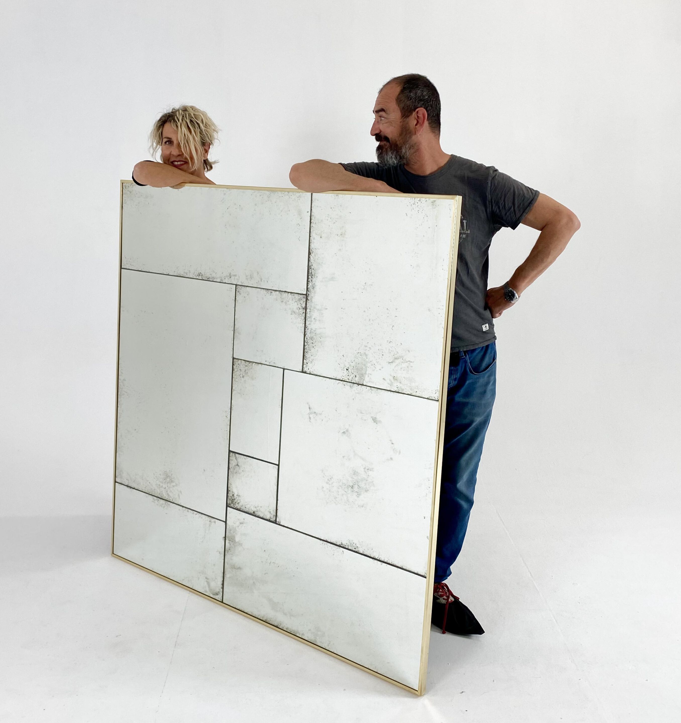 Прямоугольное зеркало в рамке Jover+Valls PATCHWORK ARCH-00090768 - Вид №15