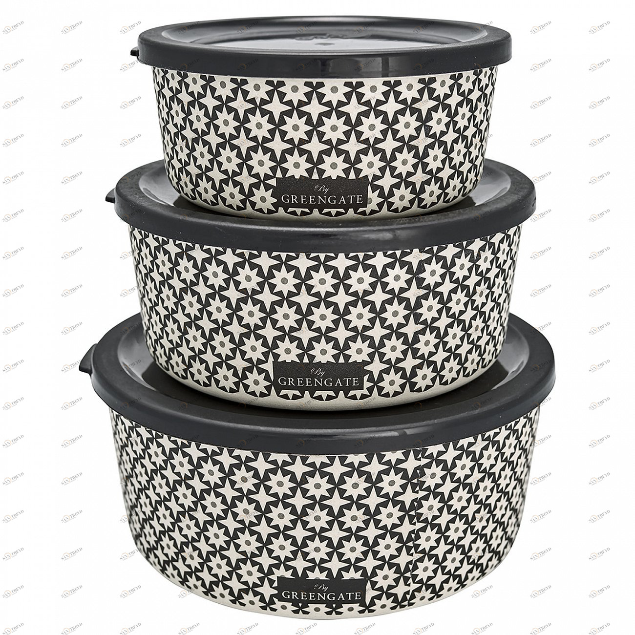 Набор контейнеров "Lara black" LE-VILLAGE СОВРЕМЕННЫЙ 221977 Белый 