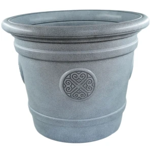 Горшок-кашпо цветочный Тек.А.Тек Medallion ø50 h40 см v40 л пластик серый