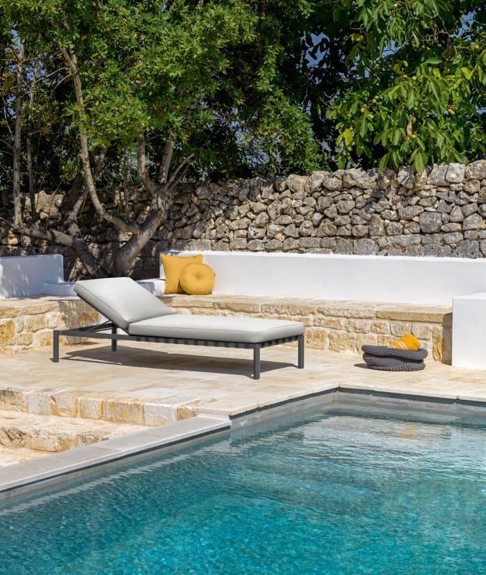 Штабелируемая Садовая кровать с откидной спинкой из ткани Talenti озеро ARCH-00043568 - Вид №1