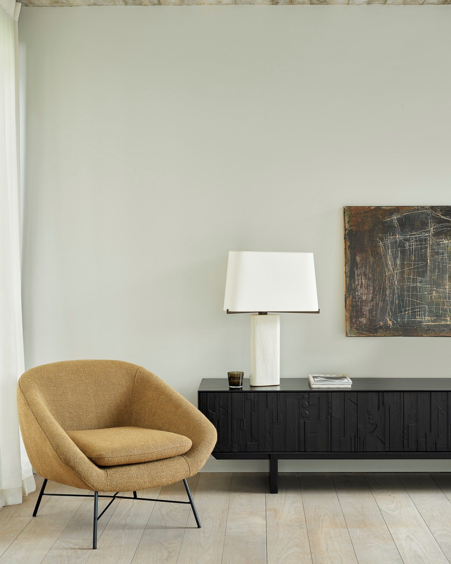 Низкий тиковый ТВ-шкаф с откидными дверцами и ящиками Ethnicraft Мозаика ARCH-00017748 - Вид №6