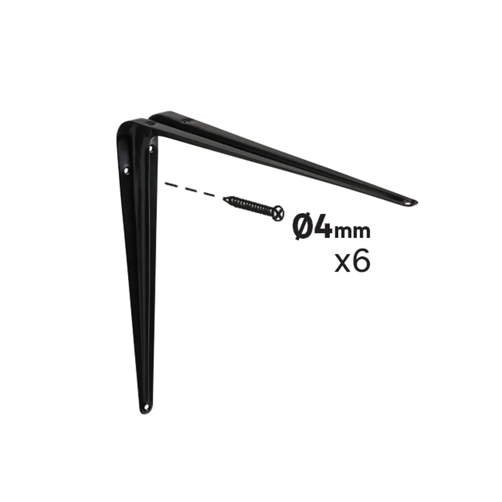 Утилитарный кронштейн Normo 30x35 см нагрузка до 23 кг цвет черный Santreyd STLM-2080673 - Вид №4