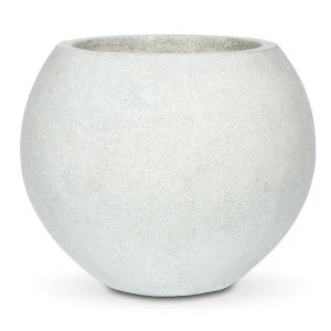 Уличный вазон круглый 40х32 см серый мрамор "Бирмингем" LE-VILLAGE FLORERO 044743 Серый