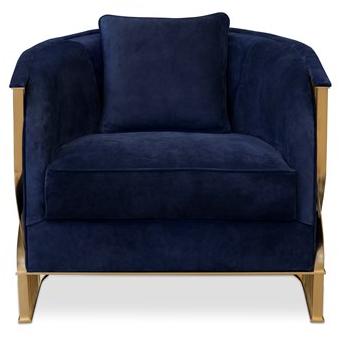 KOKET Кресло из ткани и латуни с подлокотниками Mandy sun-id-1482319 - Вид №1