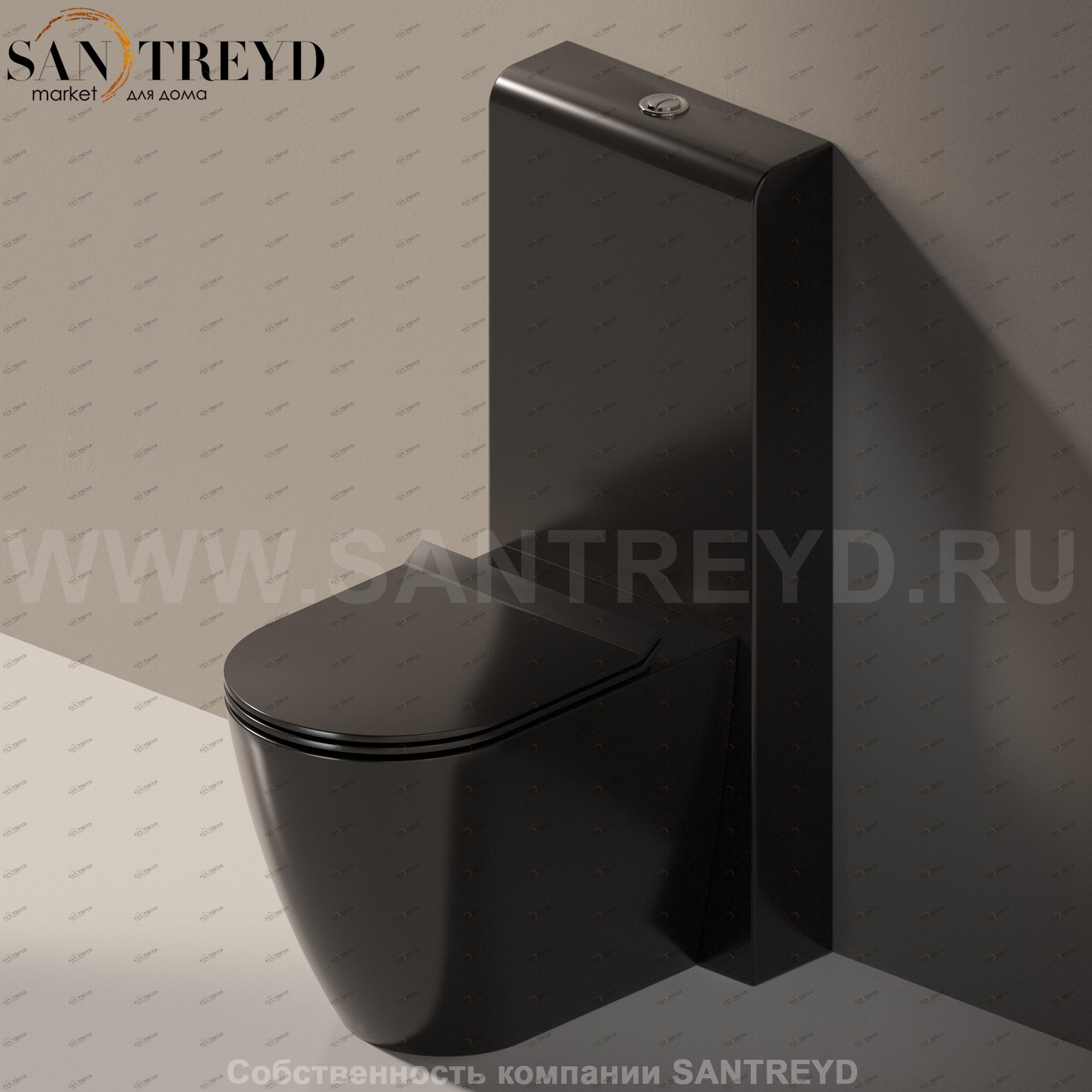 TR389017 Компакт унитаз с бачком Черный Ceramica Flaminia Niagara Италия